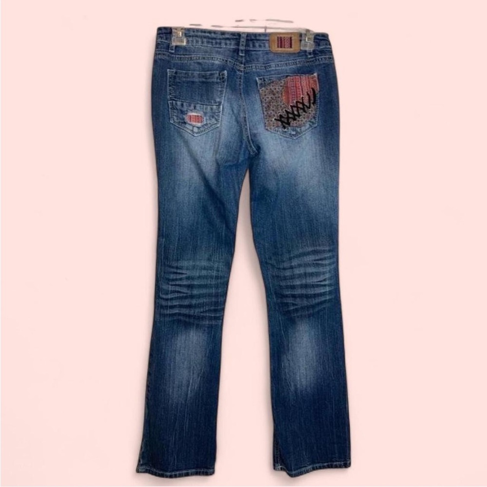 Rue21 Premiere Slim boot patchwork Jeans 7/8R